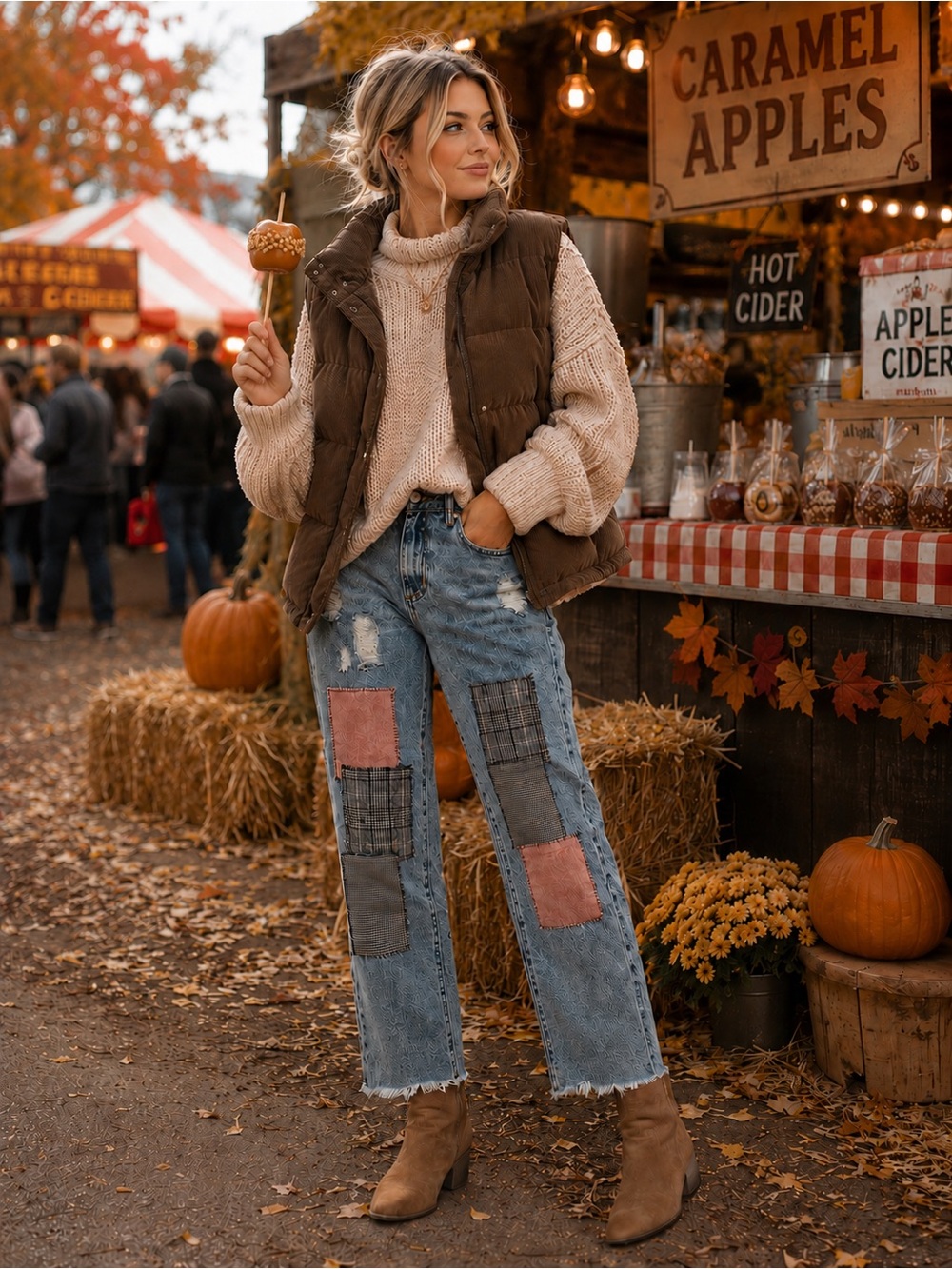 NWT POL Patchwork Jeans